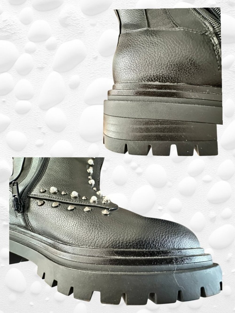 Penningtons Black Studded Boots – Size 10 WW (Wide Width) - Picture 6 of 8